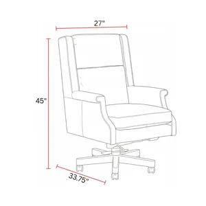 Dc132 Renaissance Chestnut Leather Desk Chair