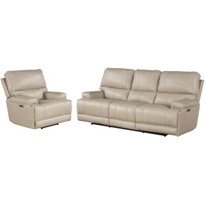 Whitman Verona Linen - Powered By Freemotion Power Reclining Sofa and Recliner