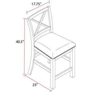 Lodge Dining Upholstered Counter Chair Two Pack