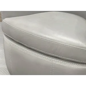 Barolo Steamboat Ice 100% Italian Leather Swivel Club Chair Two Pack