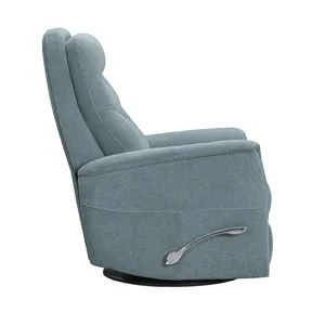 Gemini Snazzy Blue Manual Swivel Glider Recliner