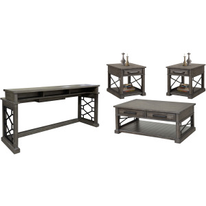 Sundance Smokey Grey Cocktail Table with 2 End Tables and Console Table