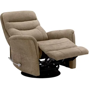 Gemini Snazzy Taupe Manual Swivel Glider Recliner Two Pack