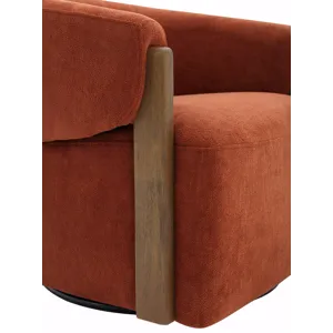 Finley Island Rust Swivel Accent Chair Two Pack