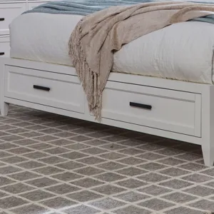 Americana Modern Bedroom King Shelter Footboard with Drawers Slats and Legs