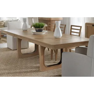 Escape Dining 84 Inch Rectangular Table with 8 Caster Chairs