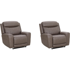 Callahan Sydney Brunette Power Lift Recliner with Heat and Massage Two Pack