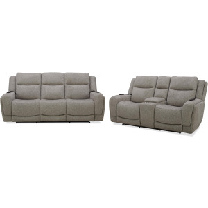 Penfield Frappe Power Reclining Sofa and Loveseat