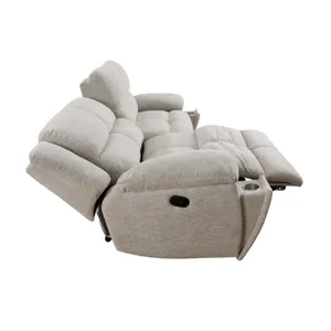 Buster Opal Taupe Manual Reclining Sofa Loveseat and Recliner