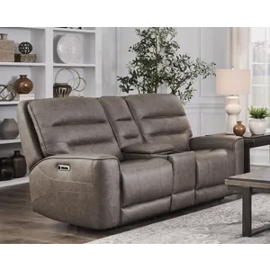 Lawson Sydney Brunette Power Zero Gravity Tilt Console Loveseat P2