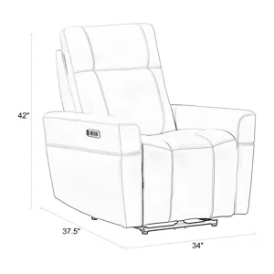 Bradford Steamboat Ecru Power Zero Gravity Recliner P2 Two Pack