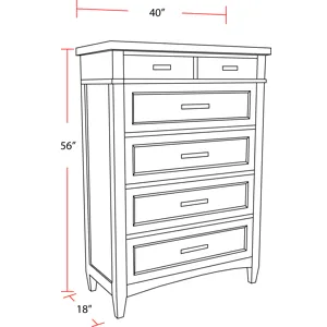 Americana Modern Bedroom 6 Drawer Chest