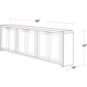 Escape Dining 84 Inch Rectangular Extendable Table with Console and 8 Ladderback Chairs