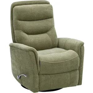 Gemini Snazzy Olive Manual Swivel Glider Recliner Two Pack