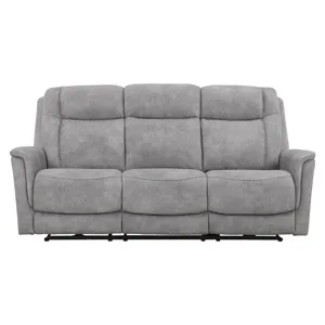 Linus Hudson Grey Power Reclining Sofa and Two Recliners
