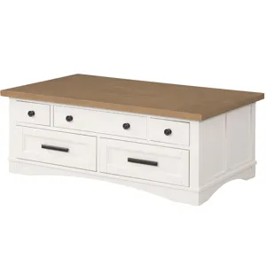 Americana Modern Cotton Lift Top Cocktail Table with 2 End Tables