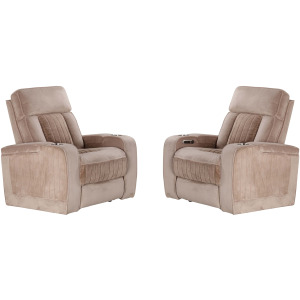 Equinox Mushroom Power Recliner Two Pack