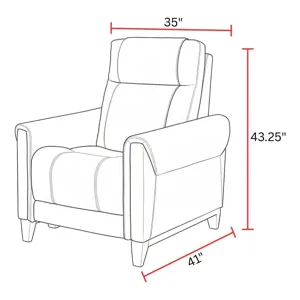 Conrad Blue Dusk Power High Leg Recliner P2