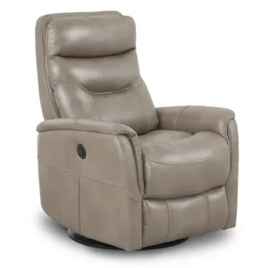 Gemini Linen Power Swivel Glider Recliner Two Pack