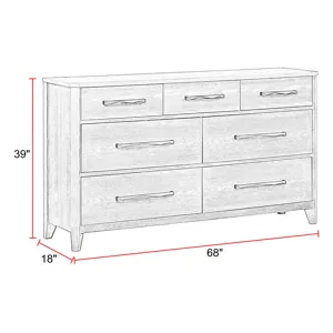 Breckenridge Bedroom King Bed 2 Nightstands and Dresser with Mirror