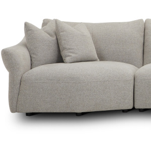 Playful Canes Cobblestone Left Arm Facing Bumper Chaise