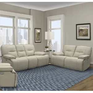 Spartacus Oyster Power Reclining Sofa and Loveseat