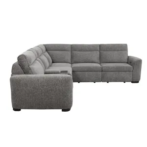 Kline Nightfall 6 Piece Power Sliding Sectional with Extension Footrests