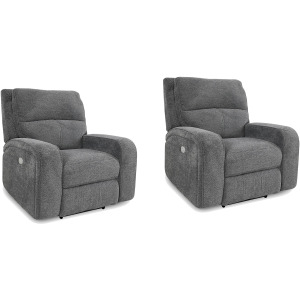 Polaris Bizmark Grey Power Recliner Two Pack