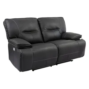Spartacus Black Power Reclining Sofa and Loveseat