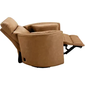 Radius Vintage Caramel Swivel Power Glider Recliner Two Pack