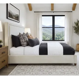 Kimberly Mystical Linen King Bed 6/6