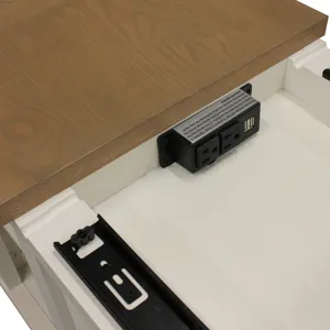 Americana Modern Cotton Lift Top Cocktail Table with 2 Chairside Tables