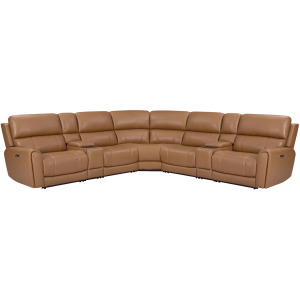 Hancock Apple Cider 7 Piece Zero Gravity Power Reclining Sectional with Power Adjustable Headrests