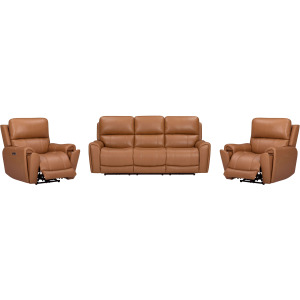 Hancock Apple Cider Zero Gravity Power Reclining Sofa and 2 Recliners