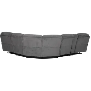 Alpine Airy Midnight 6 Piece Zero Gravity Power Reclining Sectional with Power Adjustable Headrests