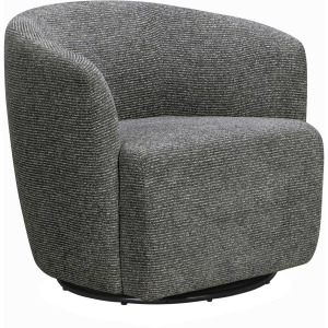 Mingle Thatch Black Swivel Glider Accent Chair