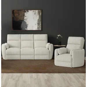 Radius Mega Ivory Power Reclining Sofa and Recliner