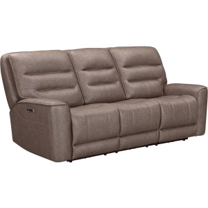 Lawson Sydney Brunette Zero Gravity Triple Power Reclining Sofa with Drop Down Table P2