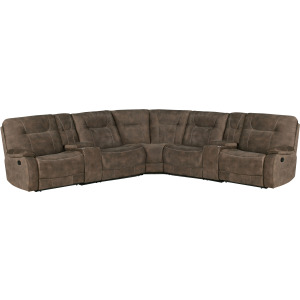Cooper Shadow Brown 7 Piece Modular Manual Reclining Sectional