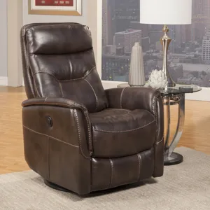 Gemini Truffle Power Swivel Glider Recliner Two Pack