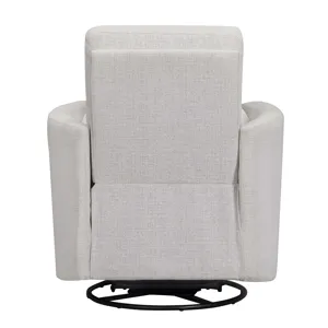 Turner Acadia White Manual Swivel Glider Recliner