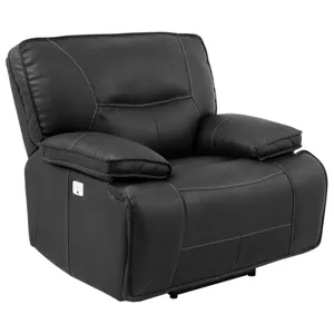 Spartacus Black Power Reclining Sofa and Two Recliners