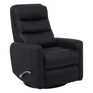 Hercules Black Swivel Glider Recliner Two Pack