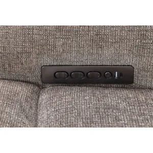 Colton Branson Tweed Power Zero Gravity Sofa and 2 Recliners with Immersive Audio