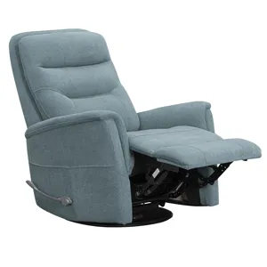 Gemini Snazzy Blue Manual Swivel Glider Recliner