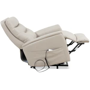 Gemini Softy Ivory Power Lift Recliner with Articulating Headrest Two Pack