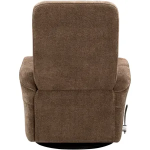 Gemini Snazzy Shiitake Manual Swivel Glider Recliner Two Pack