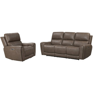 Hancock Bette Hazel Zero Gravity Power Reclining Sofa and Recliner