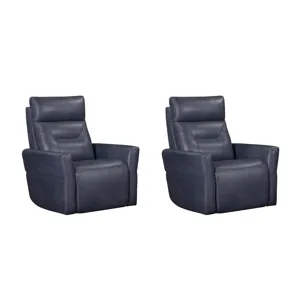 Remmington Vintage Navy Power Swivel Glider Recliner P2 Two Pack