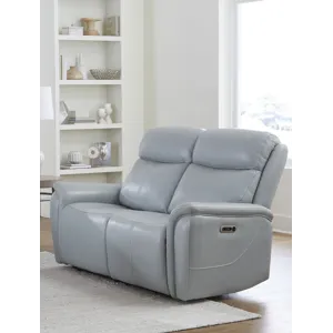 Cascade Seamist Grey Power Reclining Sofa and Loveseat